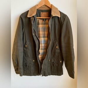 Lauren Ralph Lauren Field Barn Jacket Lightweight Canvas Cotton Flannel Lined PM
